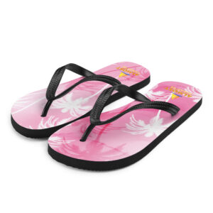 Almost Paradise Flip-Flops (Pink Palm) - S