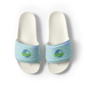 Tropically Inclined Women's Slides (Lavender & Lime Zebra)