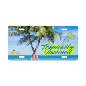 Tropically Inclined License Plate