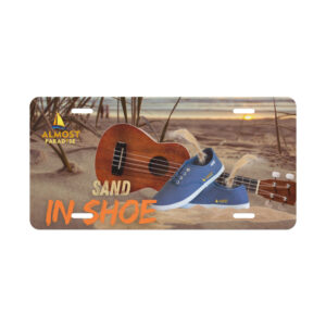 Sand In Shoe License Plate
