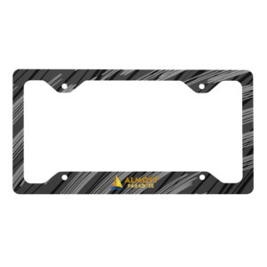 Metal License Plate Frame (Almost Paradise, Brushed Black)